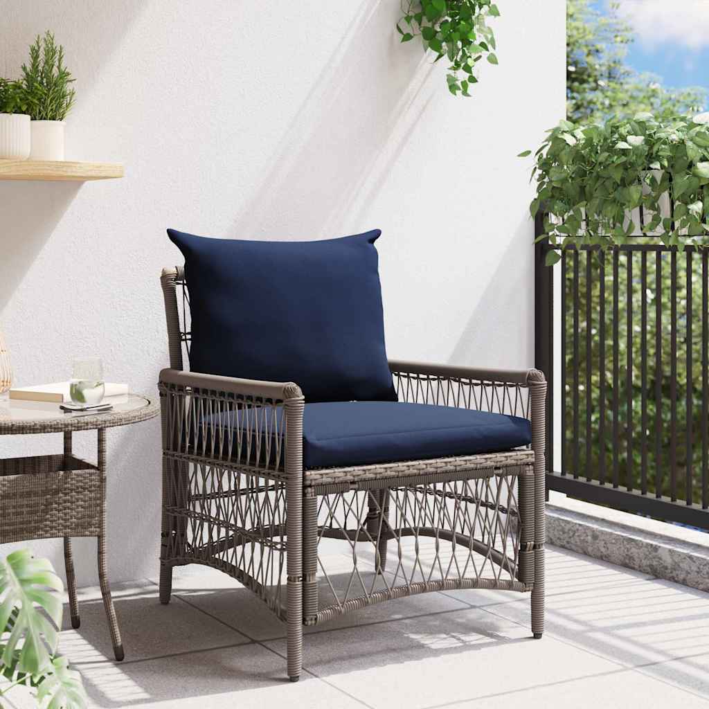 Gartenstuhl Grau 60 x 70 x 78 cm Poly-Rattan